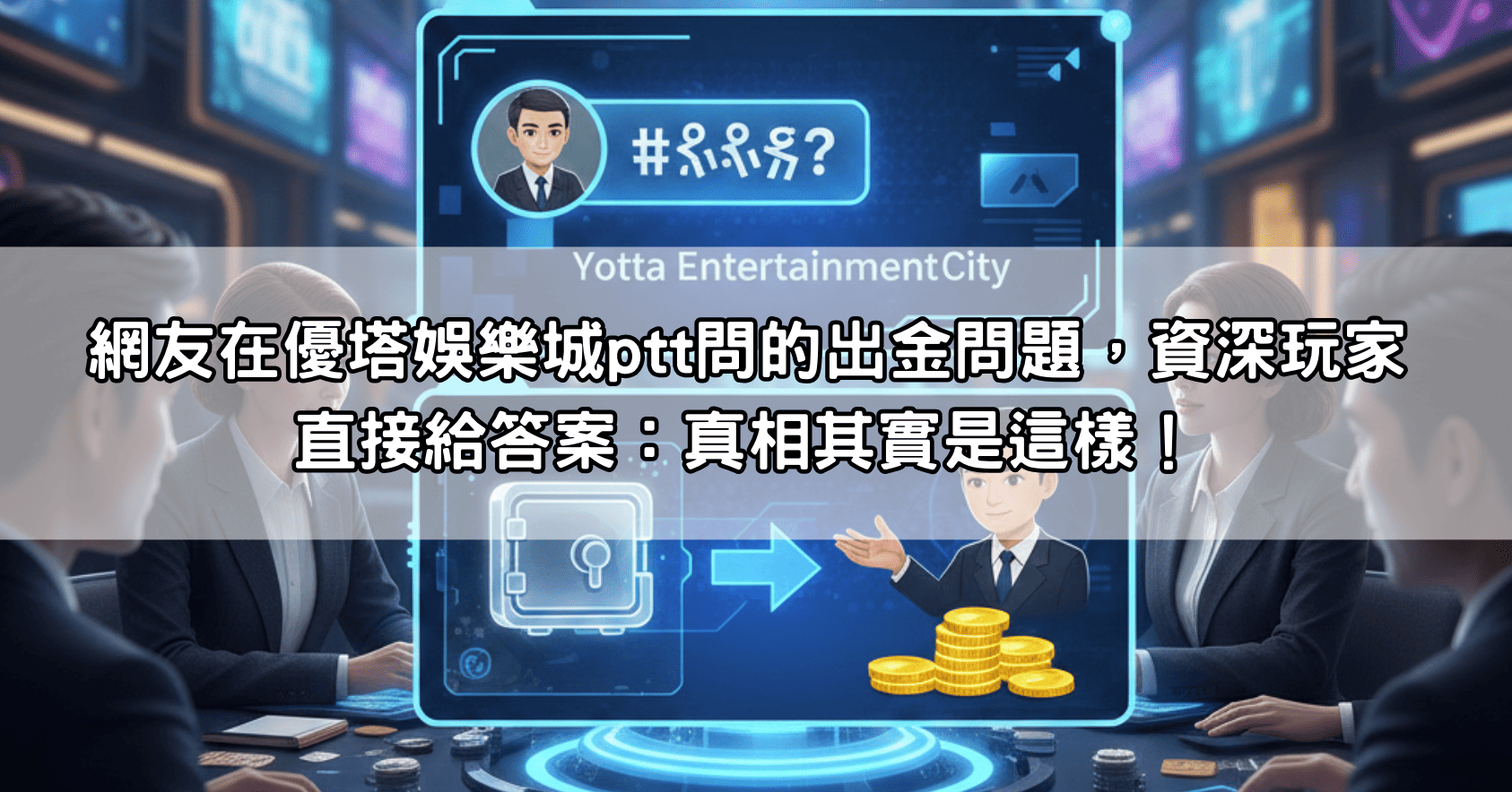 網友在優塔娛樂城ptt問的出金問題，資深玩家直接給答案：真相其實是這樣！